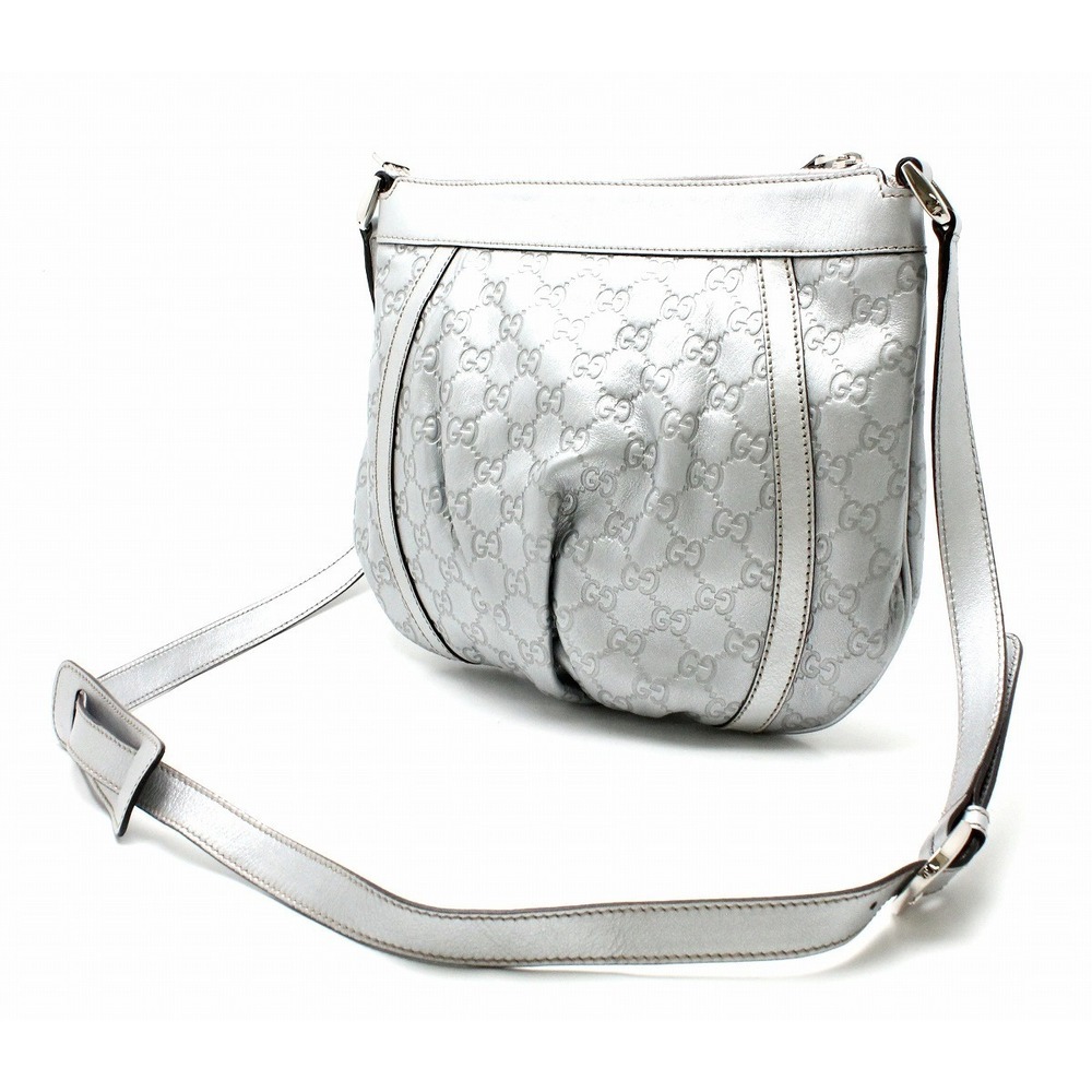 Gucci Silver Bag sima Shoulder